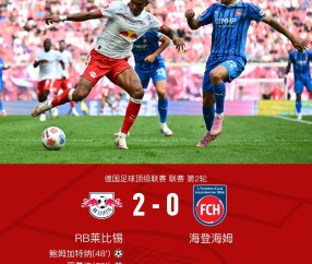 在线体育-RB莱比锡2-0海登海姆，鲍姆加特纳破门，罗慕洛锁定胜局